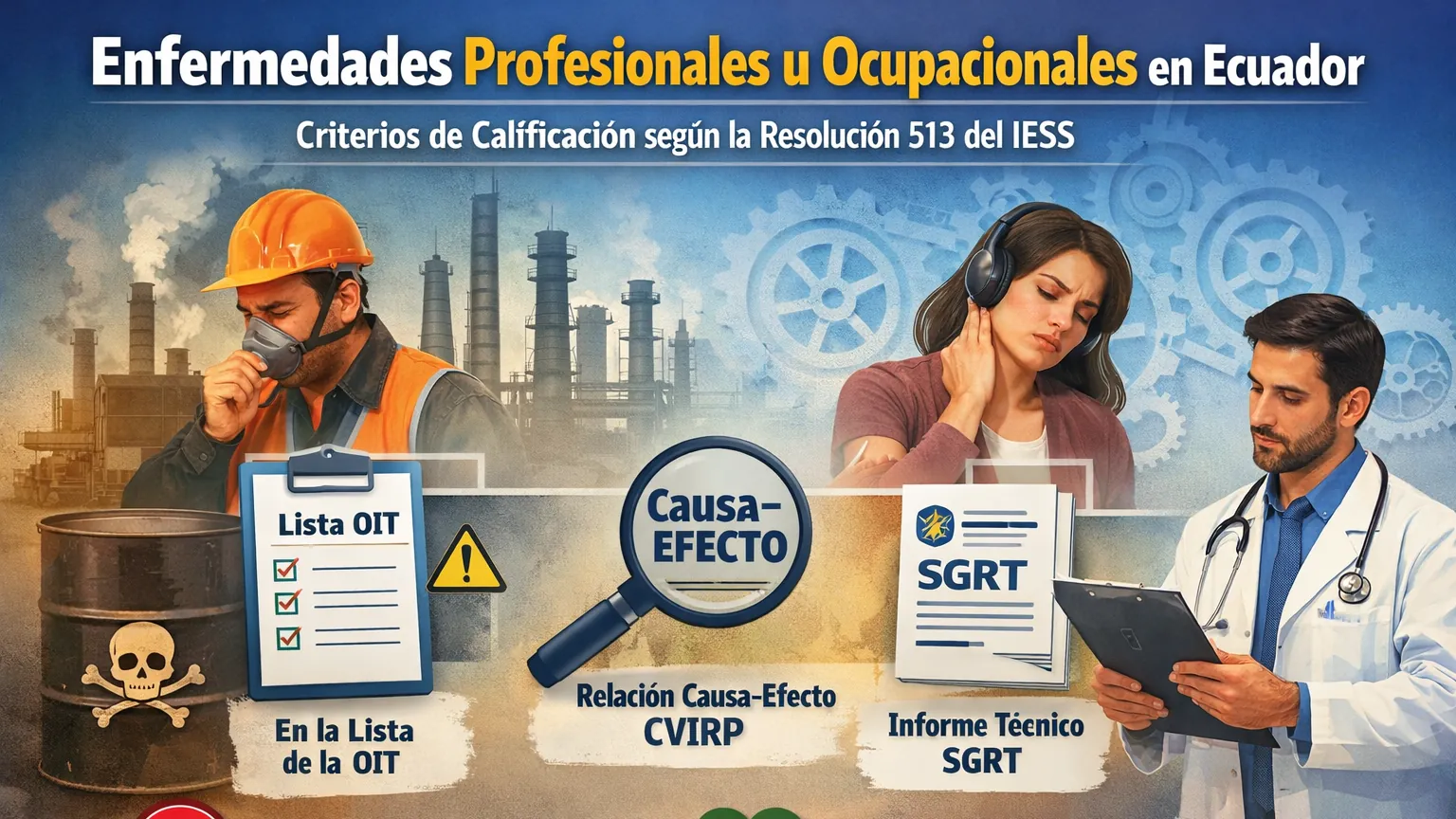 Enfermedades Profesionales u Ocupacionales en Ecuador: Criterios de Calificación según la Resolución 513 del IESS