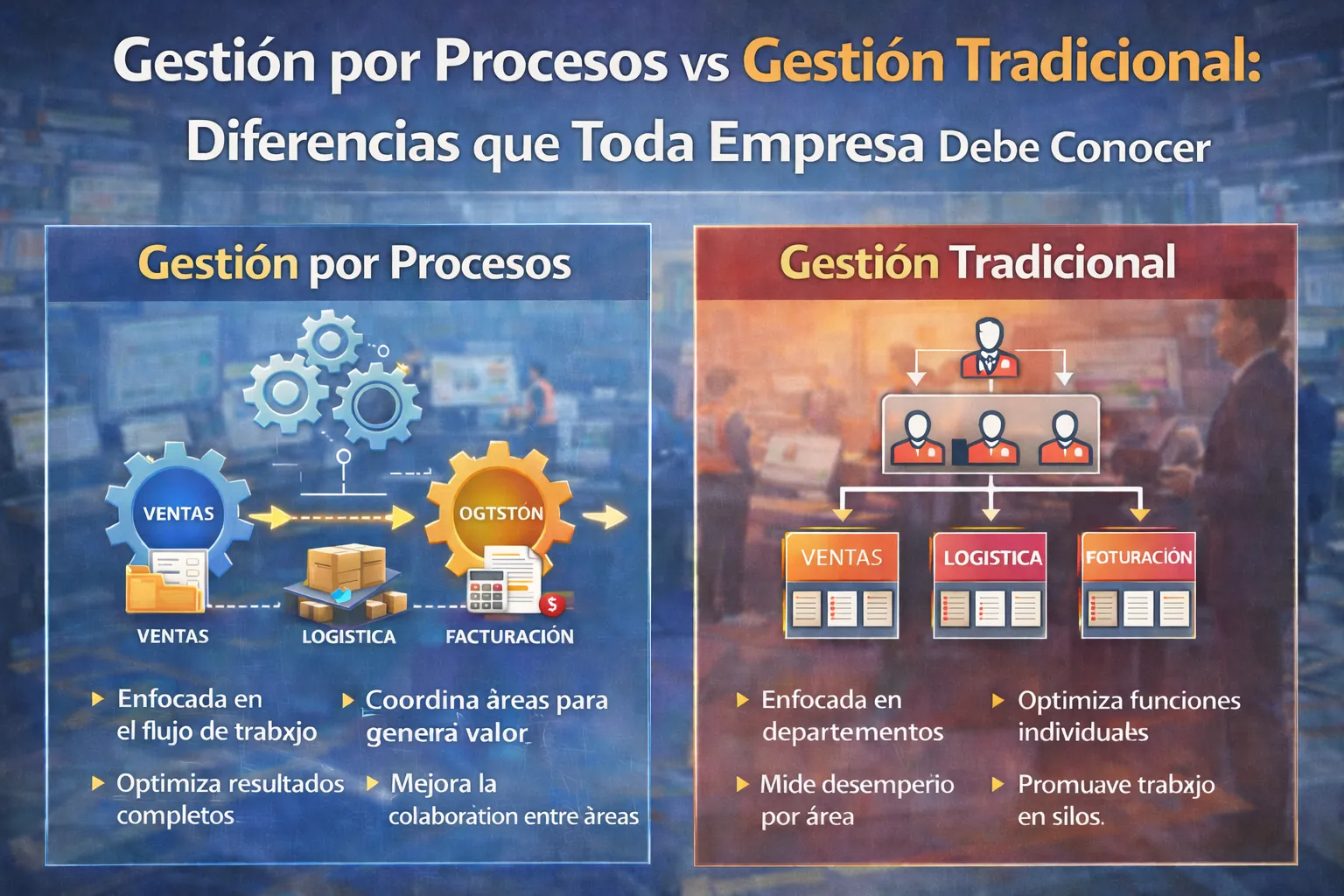 Gestión por Procesos vs Gestión Tradicional: Diferencias que Toda Empresa Debe Conocer