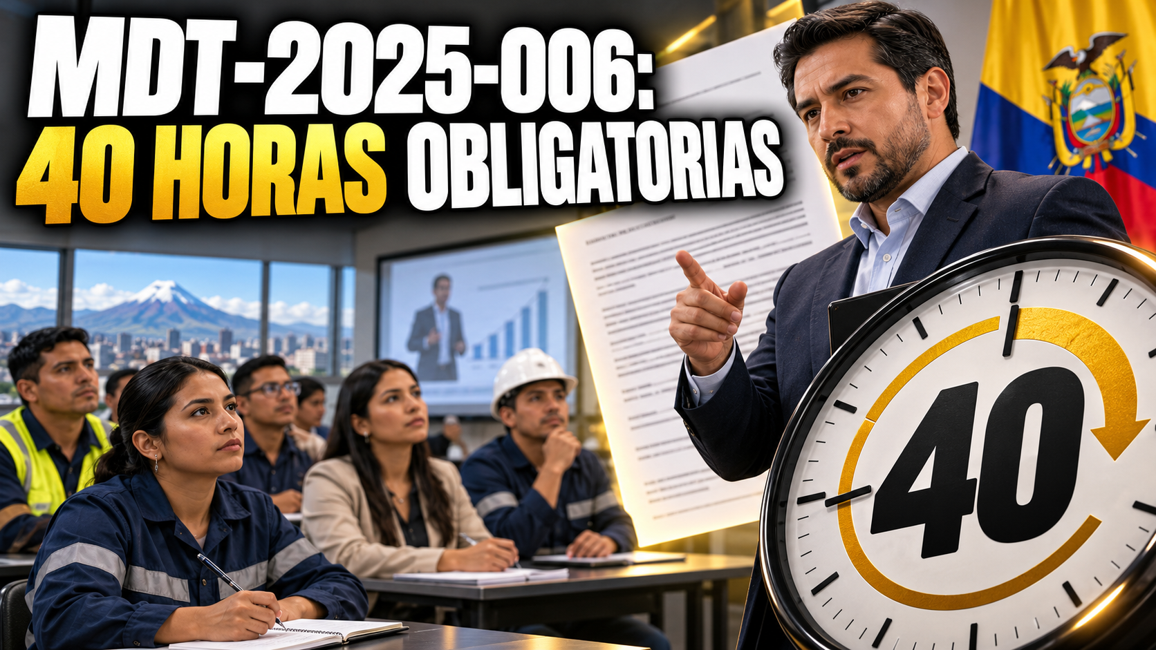 MDT-2025-006: 40 horas anuales de capacitación obligatoria para empleadores en Ecuador