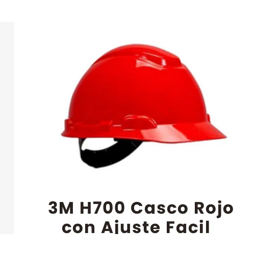 3M H700 Casco Rojo con Ajuste Facil