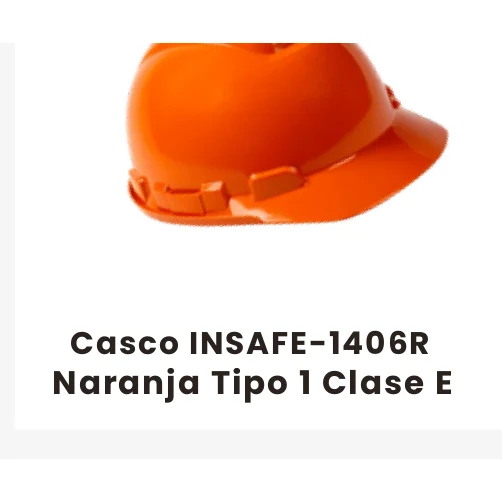 Casco INSAFE-1406R Naranja Tipo 1 Clase E