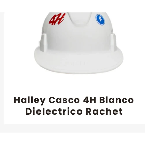 Halley Casco 4H Blanco Dielectrico Rachet