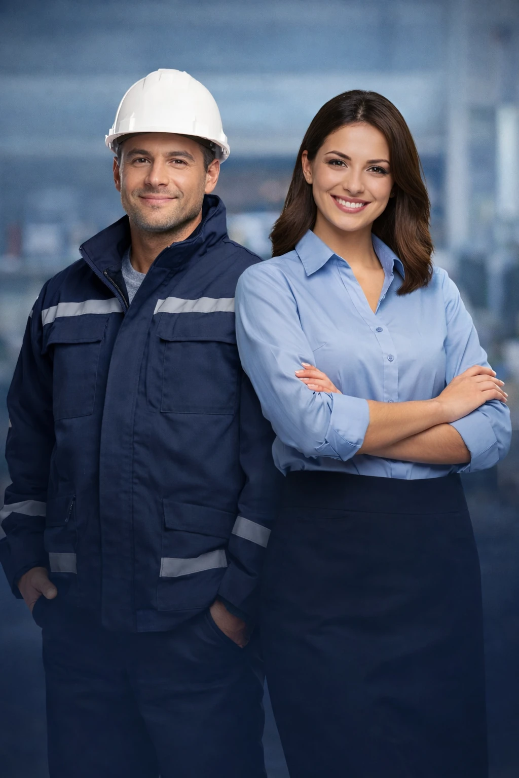 Ropa de trabajo industrial con cinta reflectiva Costura Suprema